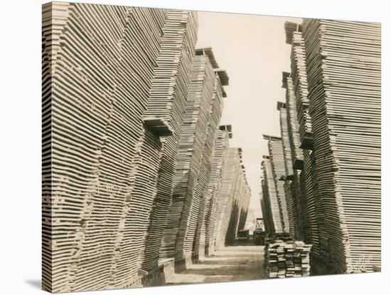 Shaffer Box - Lumber Piles, 1928-Marvin Boland-Stretched Canvas