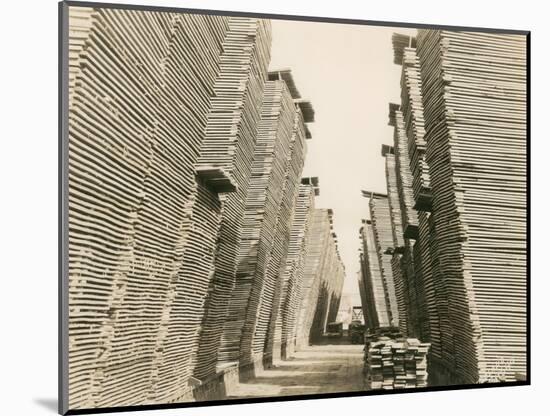 Shaffer Box - Lumber Piles, 1928-Marvin Boland-Mounted Giclee Print