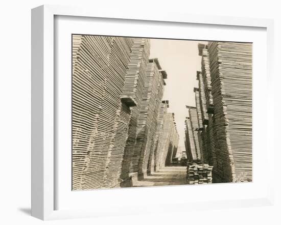 Shaffer Box - Lumber Piles, 1928-Marvin Boland-Framed Giclee Print