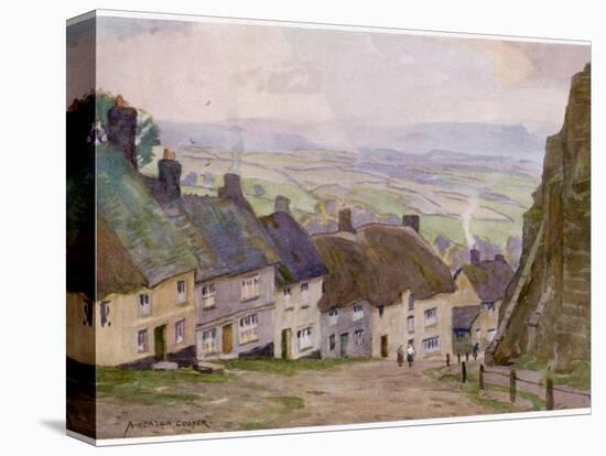 Shaftesbury, Dorset: Gold Hill-null-Stretched Canvas