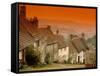 Shaftesbury, Gold Hill, Dorset, England-Walter Bibikow-Framed Stretched Canvas