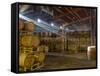 Shafts of Light in Barrel Room of Montevina Winery, Shenandoah Valley, California, USA-Janis Miglavs-Framed Stretched Canvas