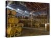 Shafts of Light in Barrel Room of Montevina Winery, Shenandoah Valley, California, USA-Janis Miglavs-Stretched Canvas