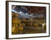 Shafts of Light in Barrel Room of Montevina Winery, Shenandoah Valley, California, USA-Janis Miglavs-Framed Photographic Print