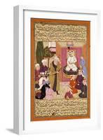 Shah 'Abbas En Route Between Sherwan and Azerbaijan, Receiving Sher Shah, C. 1688-Muin Musavvir-Framed Giclee Print