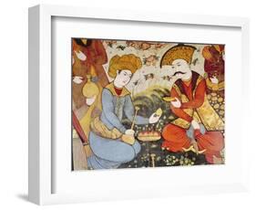 Shah Abbas I (1588-1629) and a Courtier-null-Framed Giclee Print