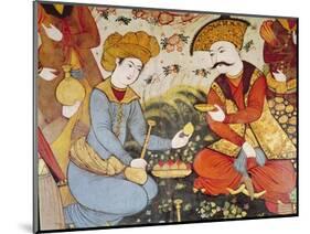 Shah Abbas I (1588-1629) and a Courtier-null-Mounted Giclee Print
