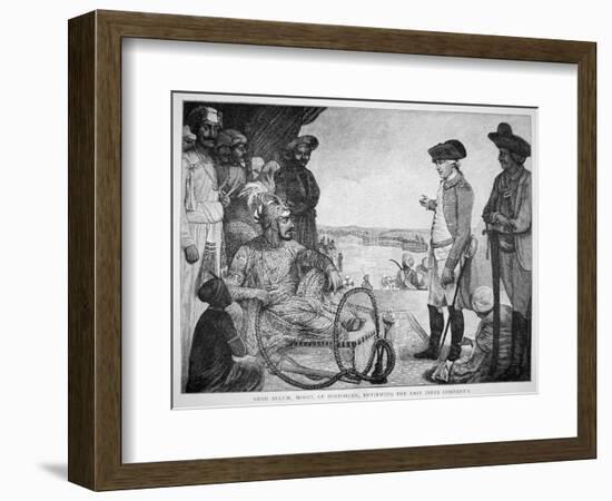 Shah Allum, Mogul of Hindostan, Reviewing the East India Company's Troops, after a 1781 Painting-Tilly Kettle-Framed Giclee Print