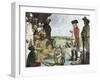 Shah Allum Mogul of Hindostan, Reviewing Troops of the British East India Company, c.1781-null-Framed Giclee Print