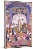 Shah Isma'Il Holding the First Private Audience after His Accession in Tabriz, C.1590-1600-null-Mounted Giclee Print