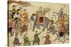 Shah Jahan Mounted on an Elephant with His Retinue-null-Stretched Canvas
