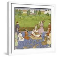 Shah Jahan, ses quatre fils et quatre courtisans-null-Framed Giclee Print