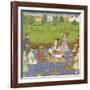 Shah Jahan, ses quatre fils et quatre courtisans-null-Framed Giclee Print