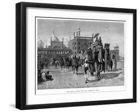 Shah Jehan Leaving the Great Mosque at Delhi, C19th Century-Edwin Lord Weeks-Framed Giclee Print