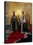 Shah of Iran, Mohamed Reza, Posing with Son Prince Reza and Wife Farah-Dmitri Kessel-Stretched Canvas