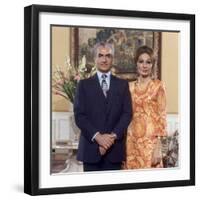 Shah of Iran Mohammad Reza Pahlavi and Wife Farah, 2500th Anniversary of Persia, Persepolis-Carlo Bavagnoli-Framed Photographic Print