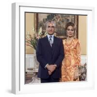 Shah of Iran Mohammad Reza Pahlavi and Wife Farah, 2500th Anniversary of Persia, Persepolis-Carlo Bavagnoli-Framed Photographic Print