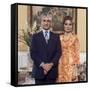 Shah of Iran Mohammad Reza Pahlavi and Wife Farah, 2500th Anniversary of Persia, Persepolis-Carlo Bavagnoli-Framed Stretched Canvas