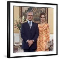 Shah of Iran Mohammad Reza Pahlavi and Wife Farah, 2500th Anniversary of Persia, Persepolis-Carlo Bavagnoli-Framed Photographic Print