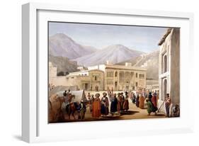 Shah Shoja, Puppet of the British, Holding a Durbar at Kabul, First Anglo-Afghan War, 1838-1842-James Atkinson-Framed Giclee Print