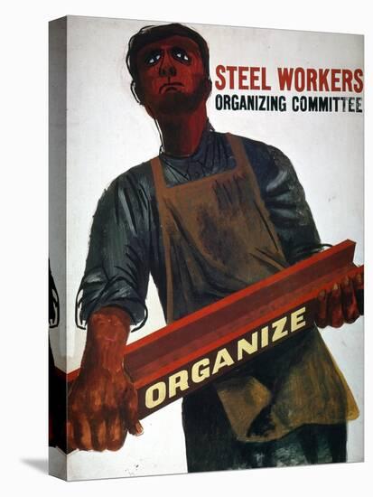 Shahn: Steel Union Poster-Ben Shahn-Stretched Canvas