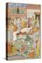 Shahnameh de Ferdowsi ou le Livre des Rois. Naissance de Roustam par Césarienne-null-Stretched Canvas