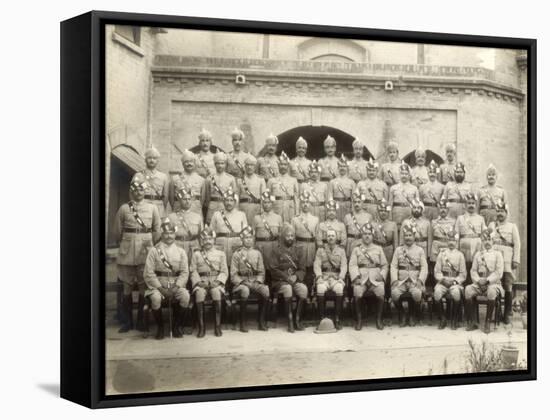 Shahpur District Police Officers Group, India, 1937-1938-Mool & Son Chand-Framed Stretched Canvas