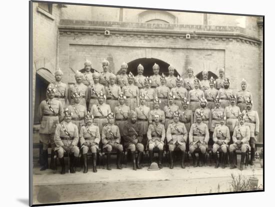 Shahpur District Police Officers Group, India, 1937-1938-Mool & Son Chand-Mounted Photographic Print