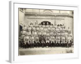 Shahpur District Police Officers Group, India, 1937-1938-Mool & Son Chand-Framed Photographic Print