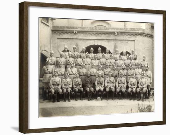 Shahpur District Police Officers Group, India, 1937-1938-Mool & Son Chand-Framed Photographic Print