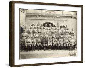 Shahpur District Police Officers Group, India, 1937-1938-Mool & Son Chand-Framed Photographic Print