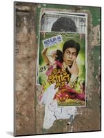 Shahruk Khan in Torn Bollywood Movie Poster on Wall, Hospet, Karnataka, India, Asia-Annie Owen-Mounted Photographic Print