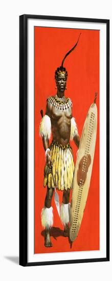 Shaka, the Zulu Warrior-English School-Framed Giclee Print