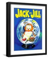 Shake Up a Snowstorm - Jack and Jill, January 1970-Rae Owings-Framed Giclee Print