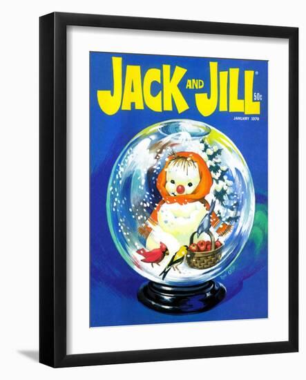 Shake Up a Snowstorm - Jack and Jill, January 1970-Rae Owings-Framed Premium Giclee Print