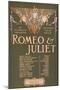 Shakepeare's Sublime Tragedy "Romeo & Juliet" Poster-Lantern Press-Mounted Art Print