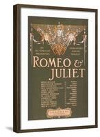 Shakepeare's Sublime Tragedy "Romeo & Juliet" Poster-Lantern Press-Framed Art Print