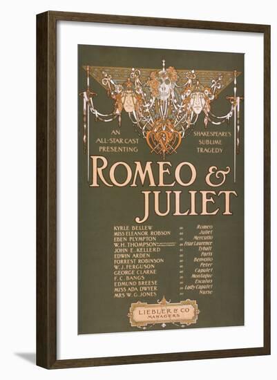 Shakepeare's Sublime Tragedy "Romeo & Juliet" Poster-Lantern Press-Framed Art Print