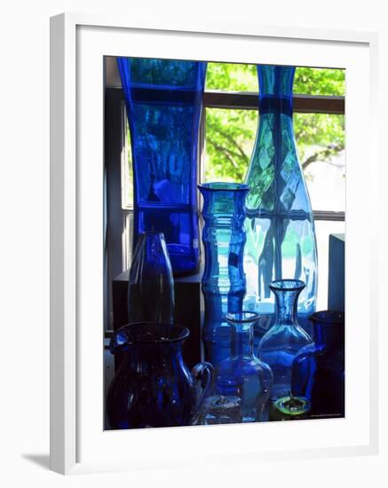 Shaker Blue Glass-Jody Miller-Framed Photographic Print