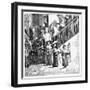 Shaker Community Going to Dinner, Each Carrying their Own Shaker Chair, New York State, 1870-null-Framed Giclee Print