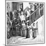 Shaker Community Going to Dinner, Each Carrying their Own Shaker Chair, New York State, 1870-null-Mounted Giclee Print