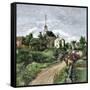 Shaker Meeting-House in Canterbury, New Hampshire, Late 1800s-null-Framed Stretched Canvas