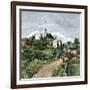 Shaker Meeting-House in Canterbury, New Hampshire, Late 1800s-null-Framed Giclee Print