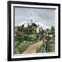 Shaker Meeting-House in Canterbury, New Hampshire, Late 1800s-null-Framed Giclee Print