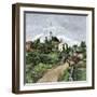 Shaker Meeting-House in Canterbury, New Hampshire, Late 1800s-null-Framed Giclee Print