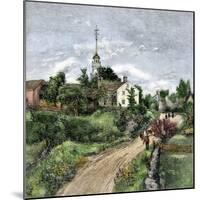 Shaker Meeting-House in Canterbury, New Hampshire, Late 1800s-null-Mounted Giclee Print