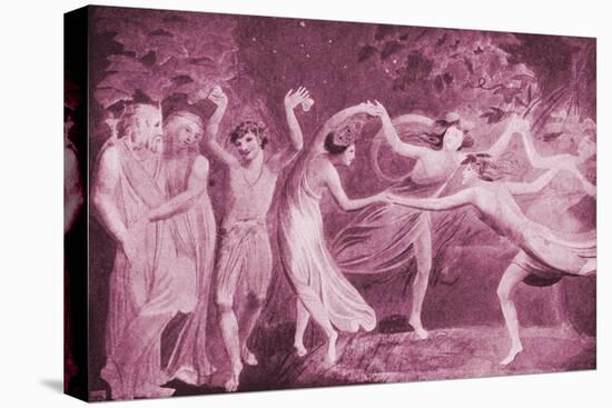 SHAKESPEARE - A MIDSUMMER-William Blake-Stretched Canvas