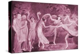 SHAKESPEARE - A MIDSUMMER-William Blake-Stretched Canvas