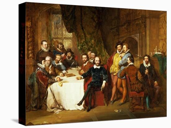 Shakespeare and His Friends at the Mermaid Tavern, 1850-John Faed-Stretched Canvas