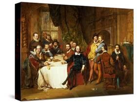 Shakespeare and His Friends at the Mermaid Tavern, 1850-John Faed-Stretched Canvas